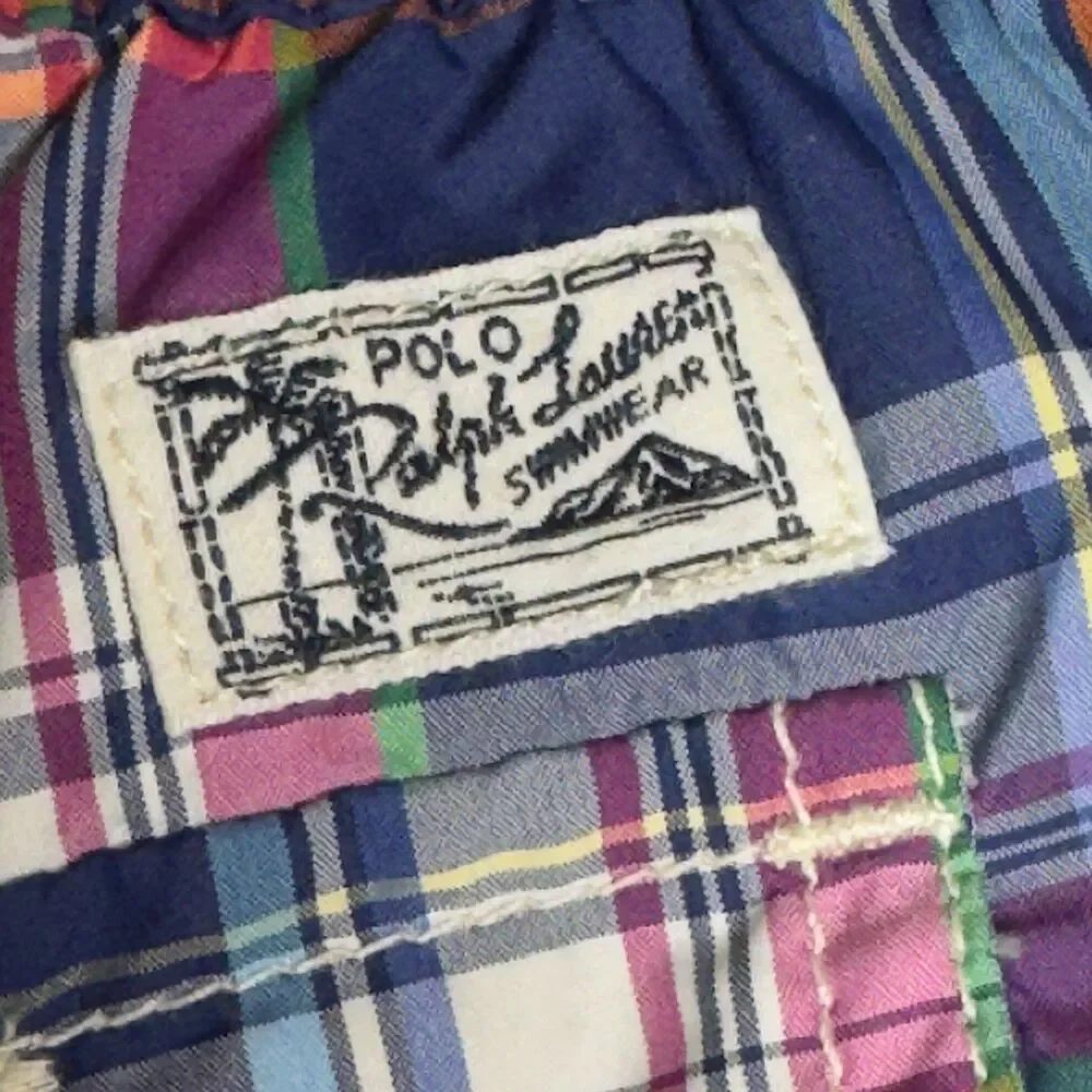 Polo Ralph Lauren Plaid Swim Trunks Toddler Boys Size 18 Months